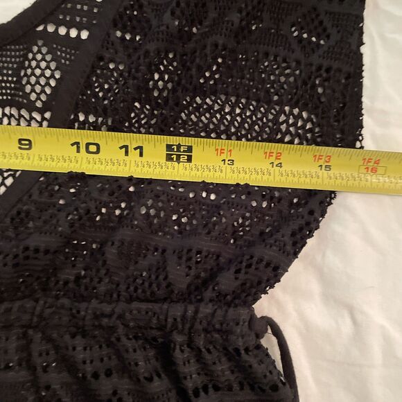 Miken Black Swimsuit Cover Up Womens Size Small Beach Vacation Summer - Picture 5 of 9